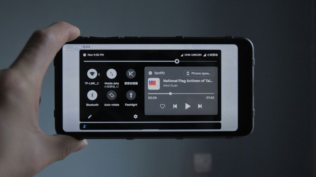 black and white digital device