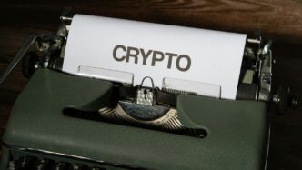 a close up of a typewriter with a paper on it