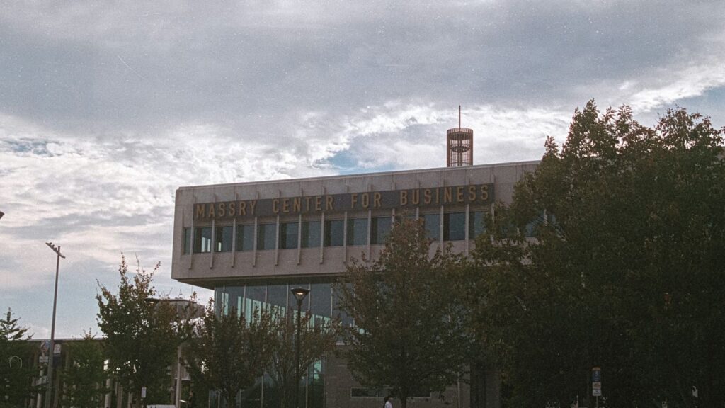 a large building with a clock tower on top of it