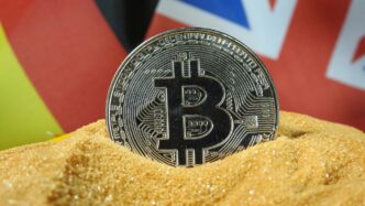 gold and black round coin