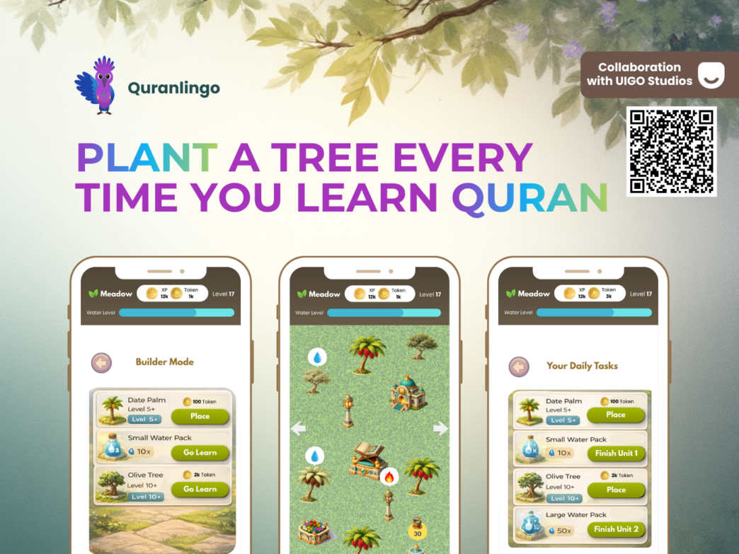 Quranlingo Announces in the WebSummit: “Quranlingo Gardens”: The First Quran Learning Game Built with UIGO Design Studios