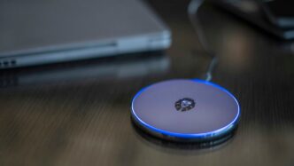 a close up of a mouse on a table