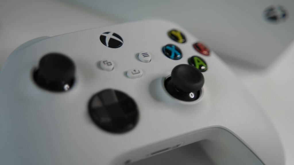 a white video game controller