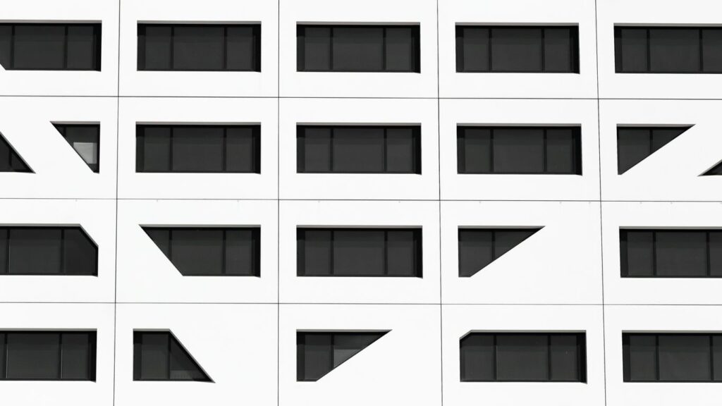 white and black concrete building