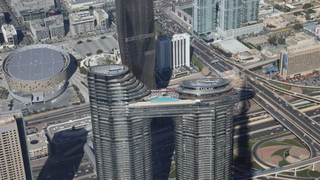 a view of a city from the top of a skyscraper