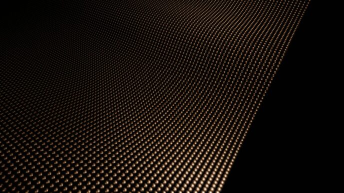 Wavy metallic surface with small dots