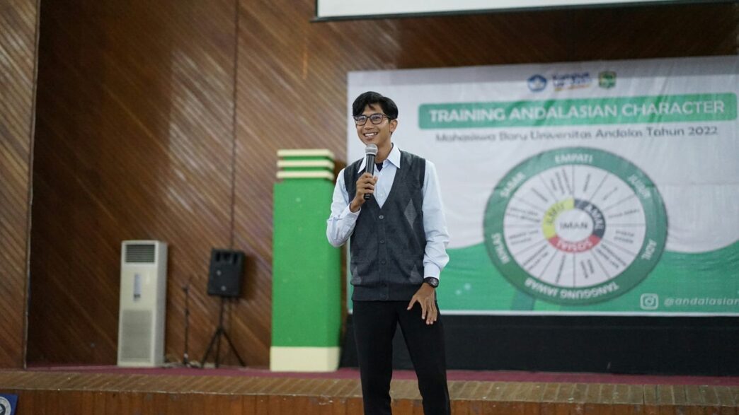 a person speaking into a microphone