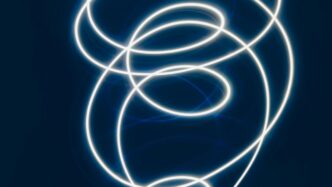 a cell phone with a light painting on it