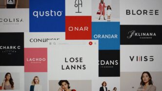 Collage of e-commerce websites, big and small.