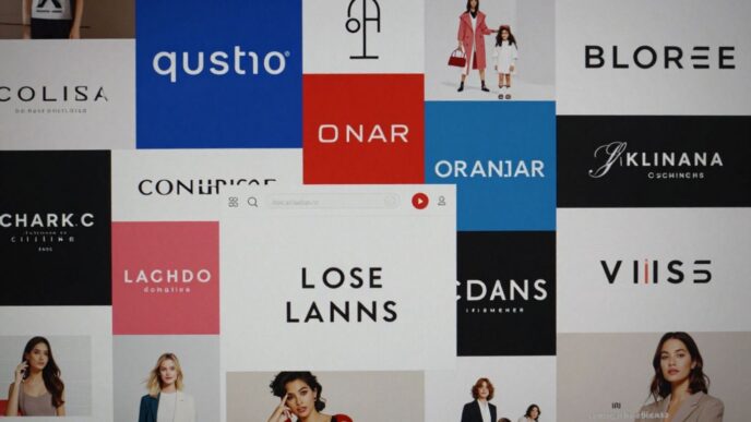 Collage of e-commerce websites, big and small.