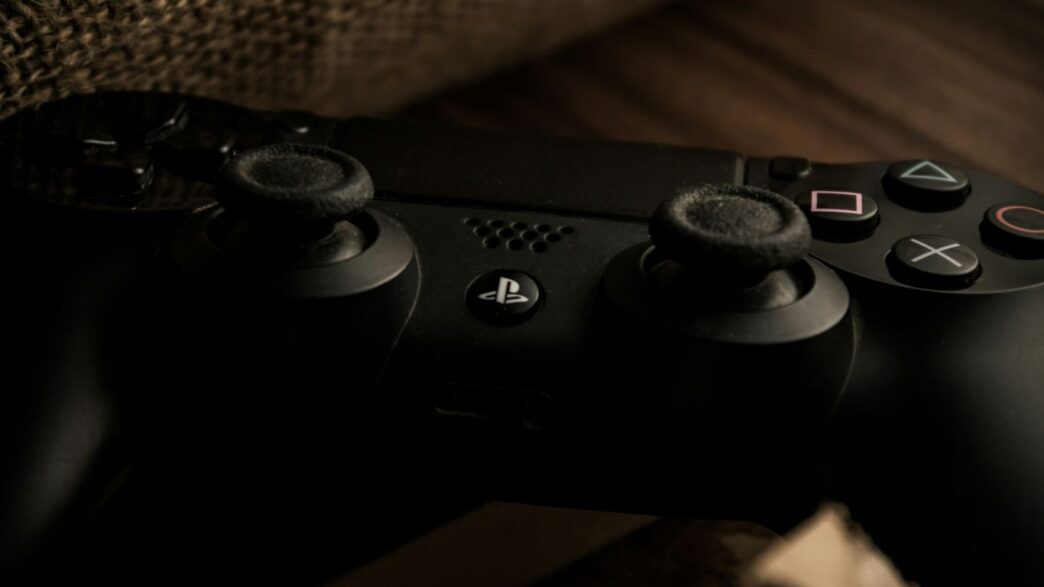 a close up of a video game controller