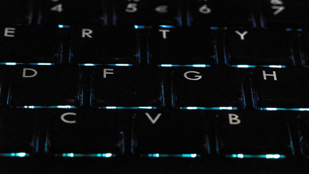 black backlit keyboard