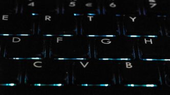 black backlit keyboard
