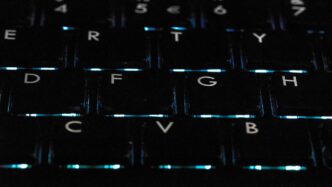 black backlit keyboard