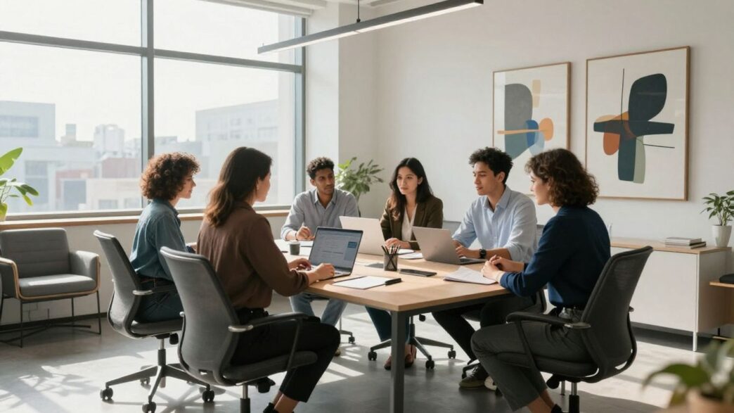 Alumni Ventures Group investment strategy meeting.