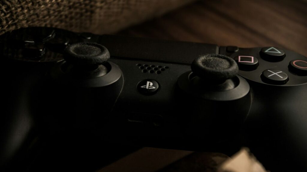 a close up of a video game controller