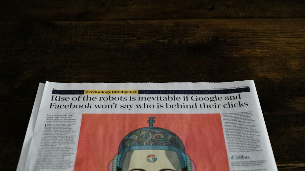 a newspaper with a picture of a woman on it