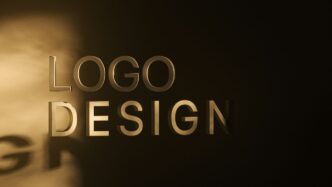 a black and white photo with the words logo design