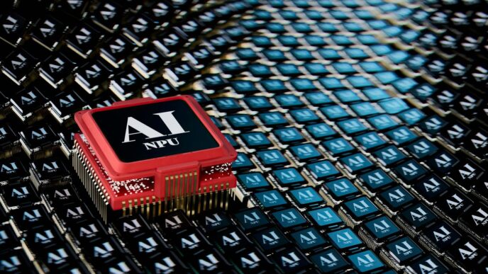 A micro processor sitting on top of a table