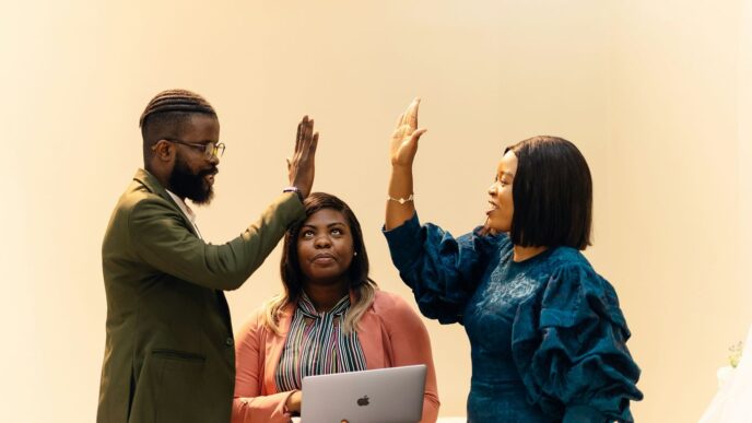 A group of people standing next to each other