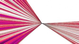 Pink and white lines radiating from a central point.