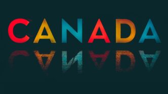 canada text overlay on black background