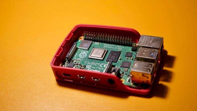 red and black computer hard disk drive