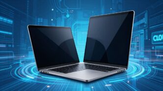 Modern technology and digital patterns suggesting innovation.