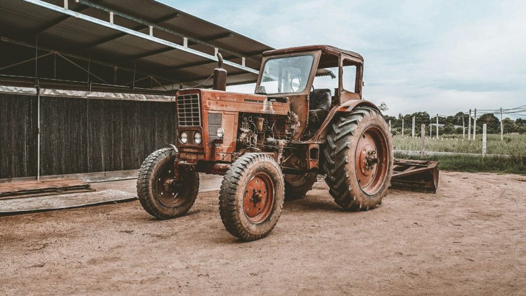 brown tractor