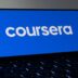 Coursera logo displayed on a smartphone screen.