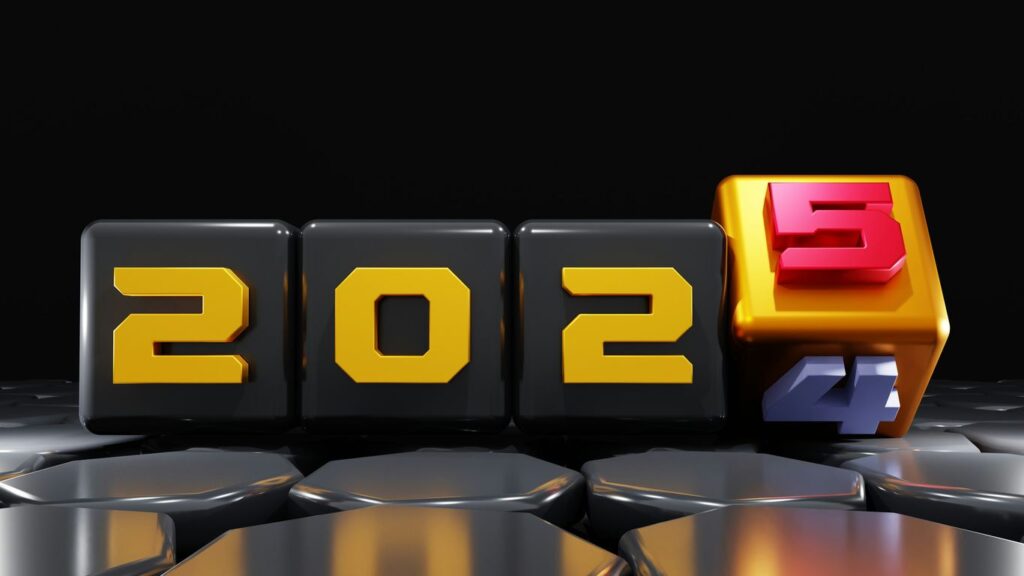 A number of cubes with the word 205 on them