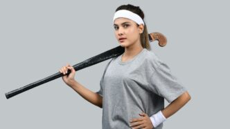 a person holding a bat