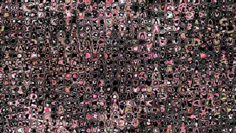 Abstract pattern with pink and grey circles