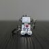 silver and black robot toy