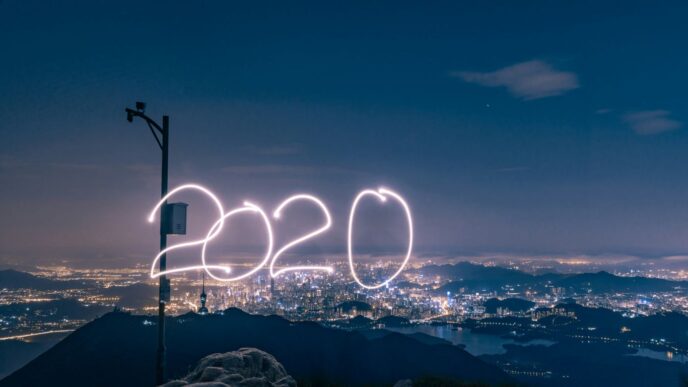 white light on mountain during night time