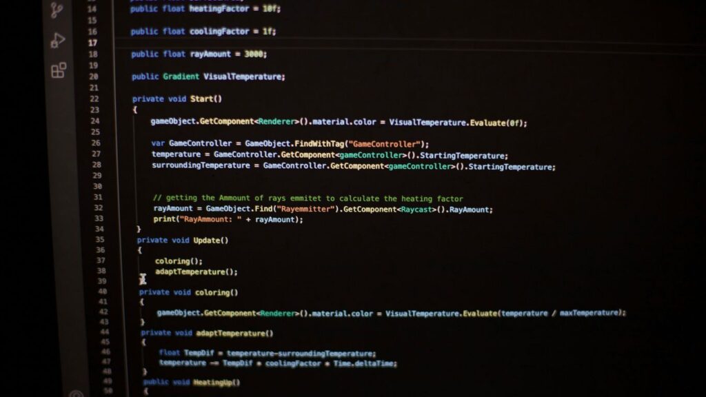 a computer screen with a bunch of lines on it