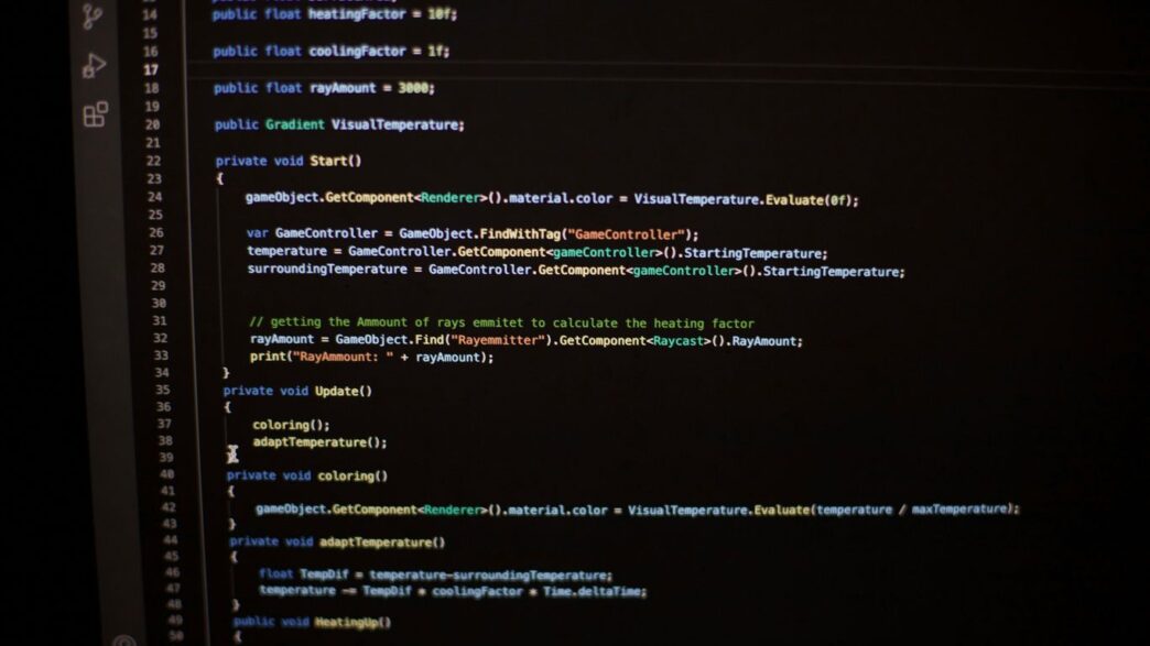 a computer screen with a bunch of lines on it