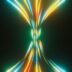 Abstract colorful light streaks on black background