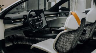 white and black steering wheel