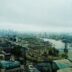 Panoramic view of london cityscape with tower bridge