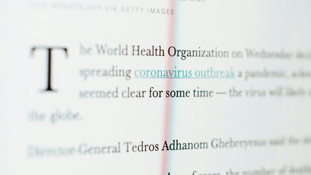 white paper with red text