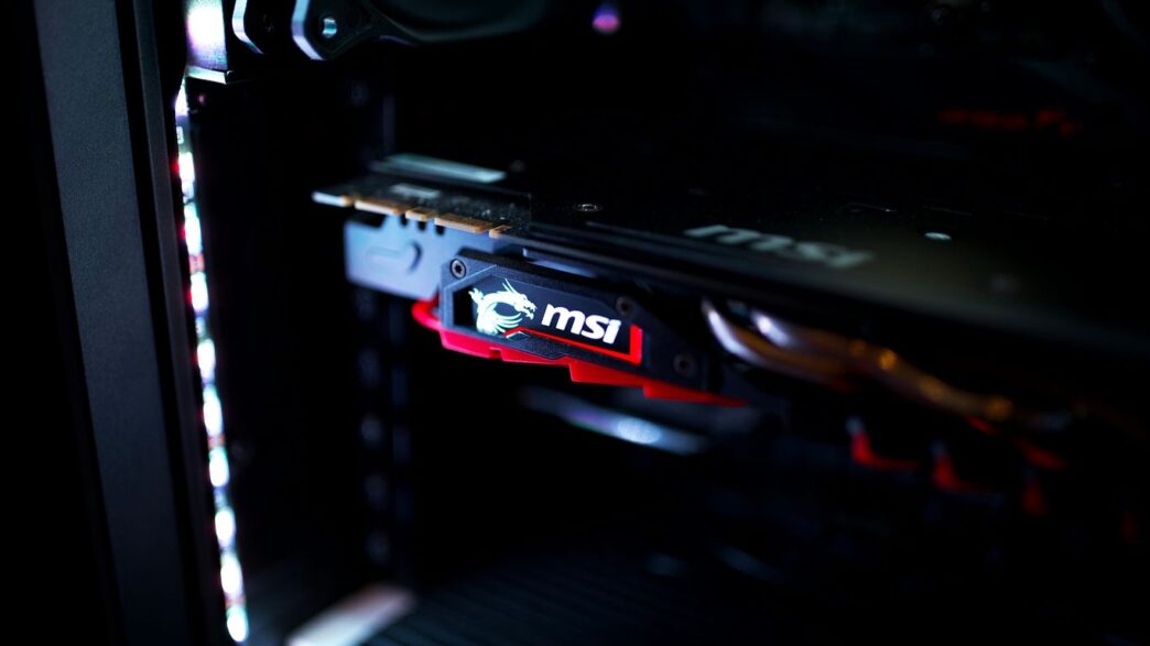 a close up of the inside of a computer case