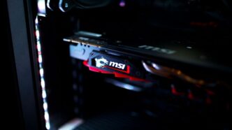 a close up of the inside of a computer case