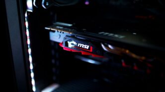 a close up of the inside of a computer case