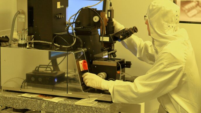 person using black industrial machine