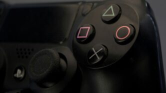 a close up of a car steering wheel