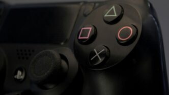 a close up of a car steering wheel