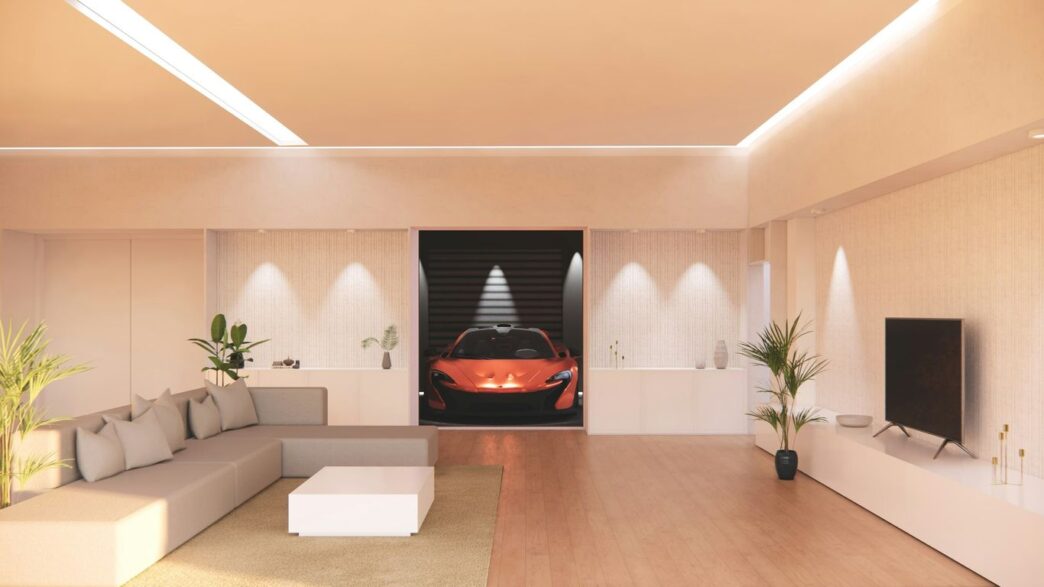 white living room with white couch and white couch