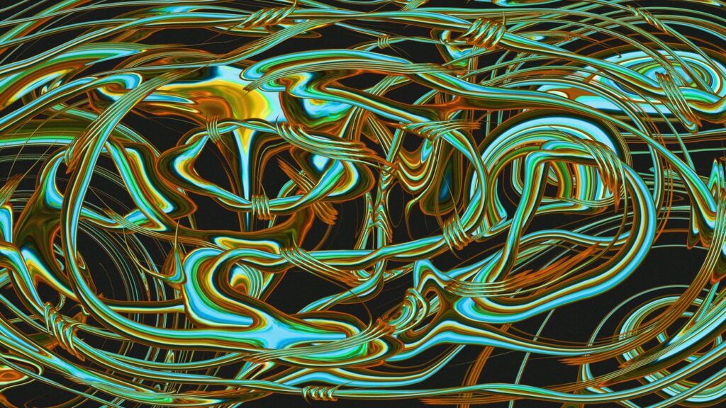 A computer generated image of an abstract design
