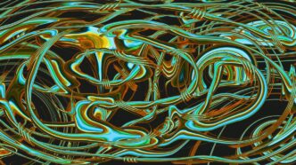 A computer generated image of an abstract design